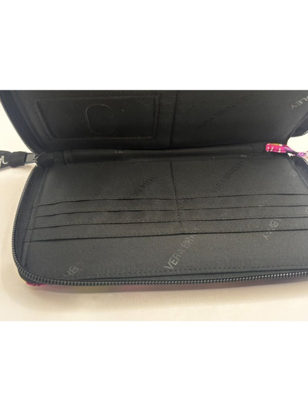 Vera Bradley Accordion Wallet Pirouette Pink - Retired Zip Around Quilted Clutch - Picture 6 of 7